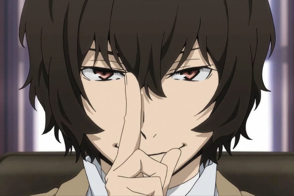 Osamu Dazai dari Bungou Stray Dogs dikenal santai, tapi juga bijak.
