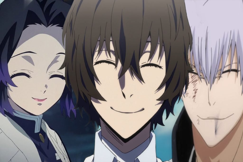Shibonu Kocho, Osamu Dazai, dan Gin Ichimaru dengan senyum misterius mereka.